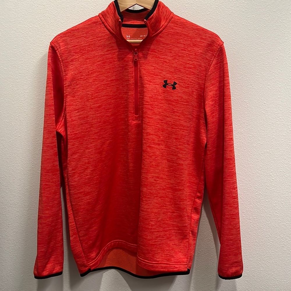 Under armour loose coldgear men’s quarterzip, medium, red